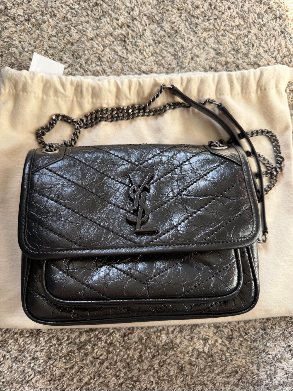 Yves Saint Laurent Nikki Baby Vintage Leather